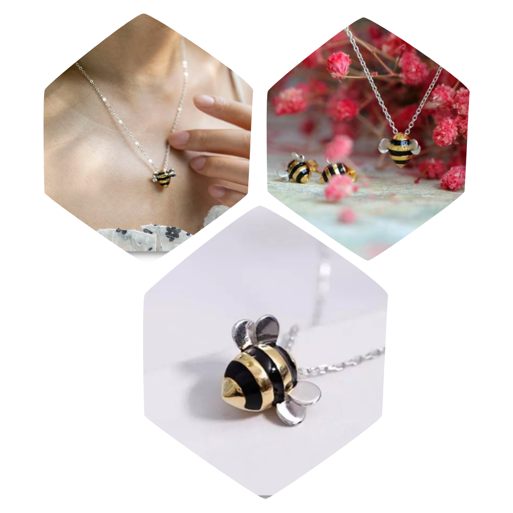 Bee-shaped necklace -