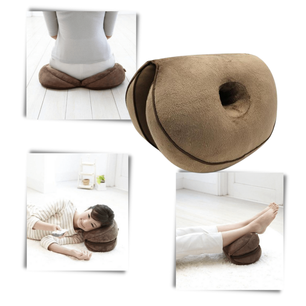 Dual buttock seat cushion