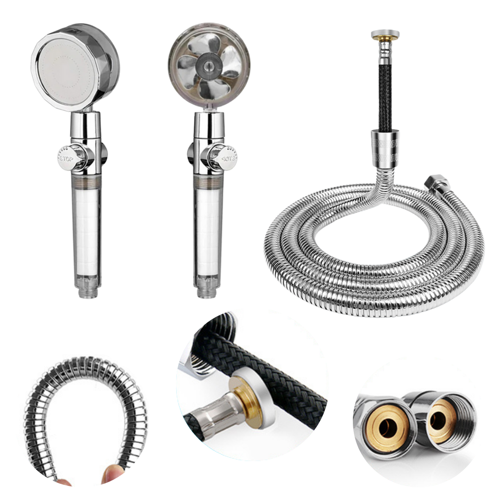 High pressure rotating helix shower head