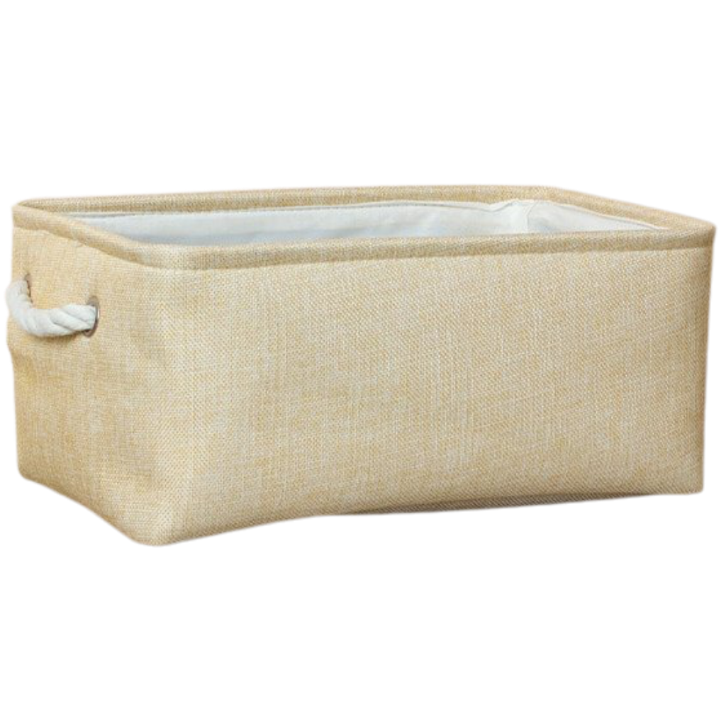 Stylish Linen Basket with Rope Handles