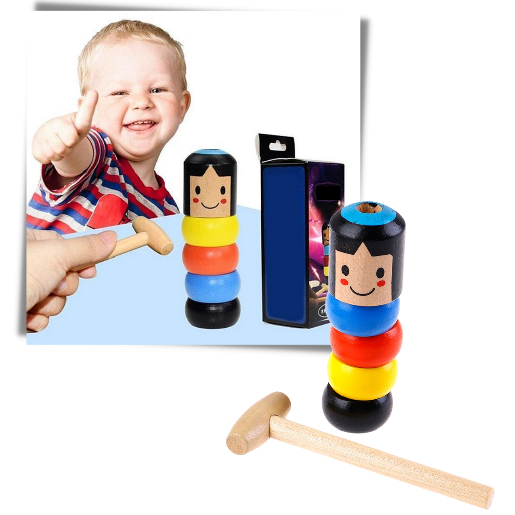Magic Unbreakable Wooden Man Toy