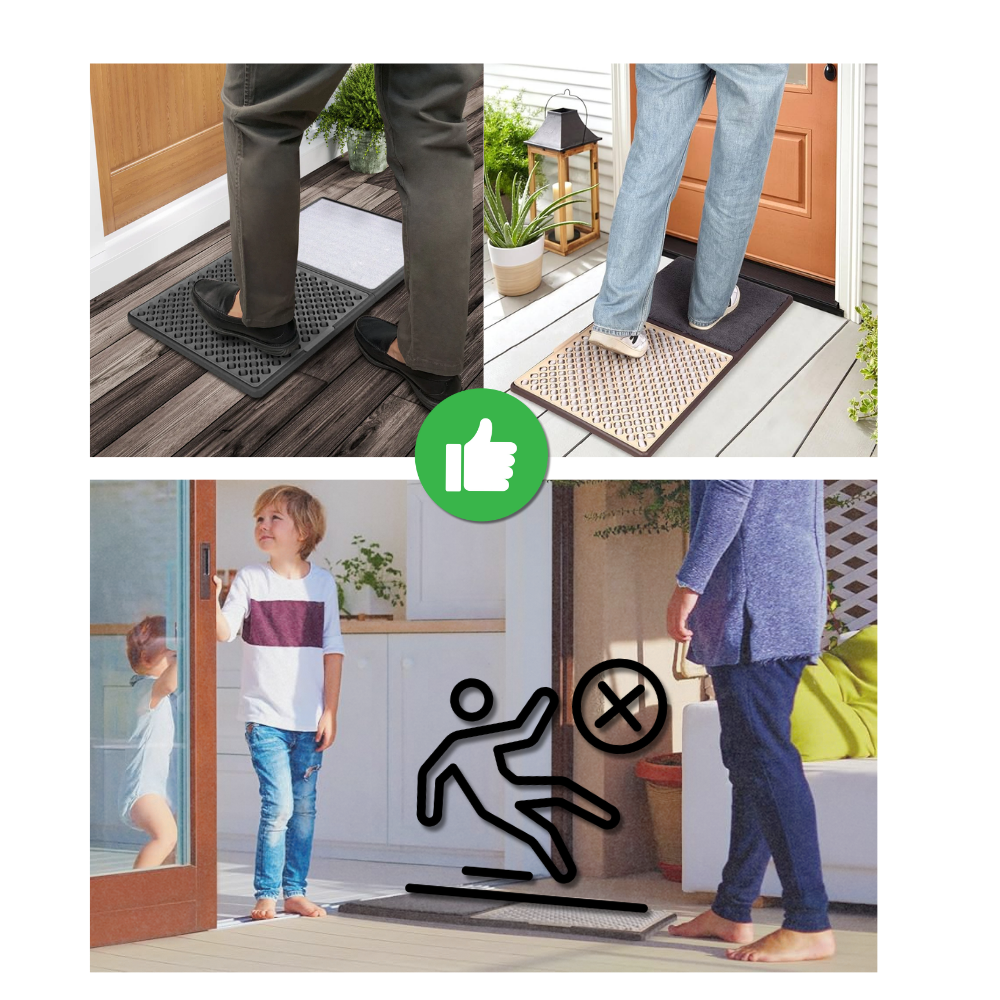 Dual Cleaning Zones Sanitizing Door Mat - Ozerty