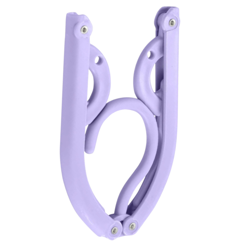Dual-Size Foldable Clothes Hangers -Purple  - Ozerty
