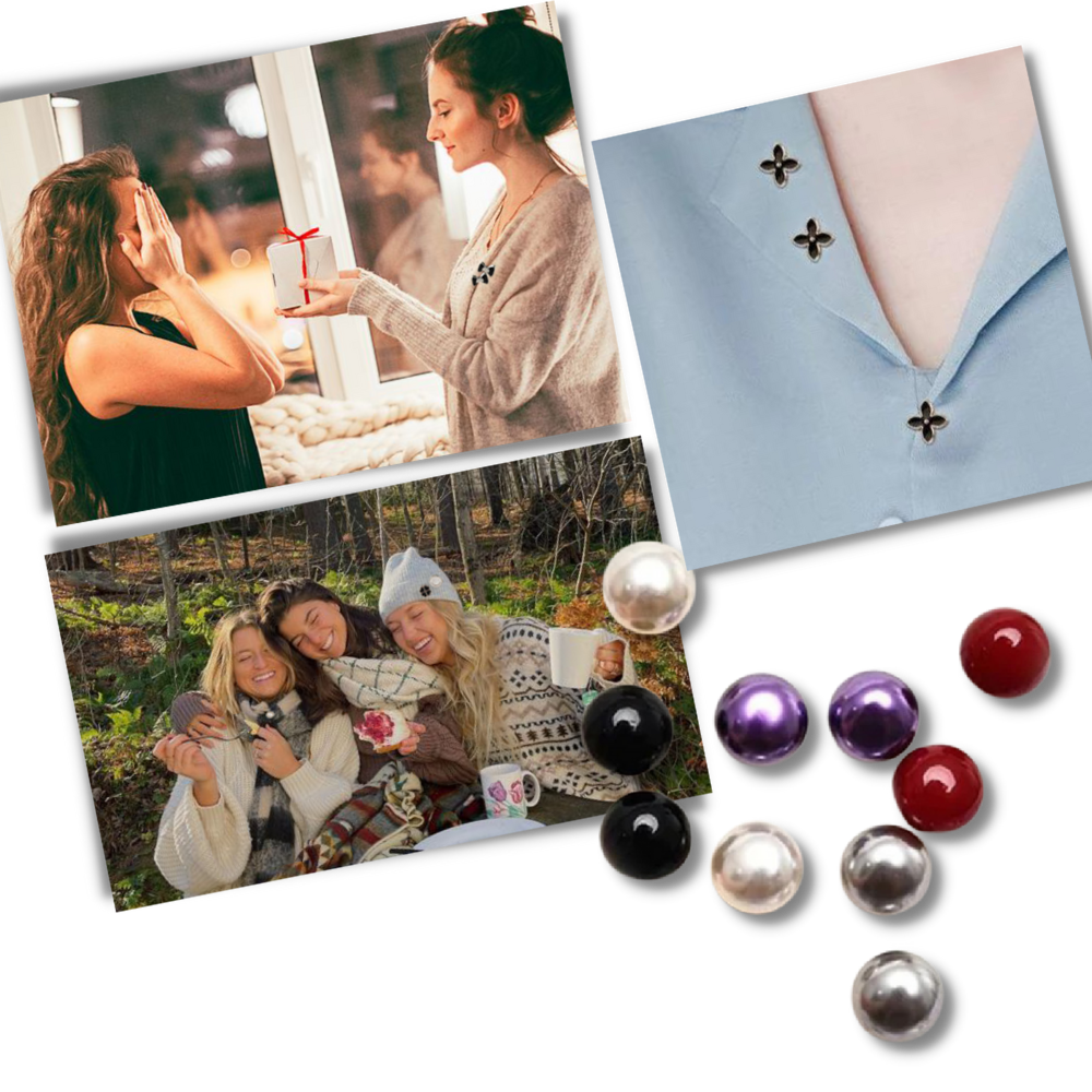 Elegant No-Sew Button Brooch Pins - Ozerty