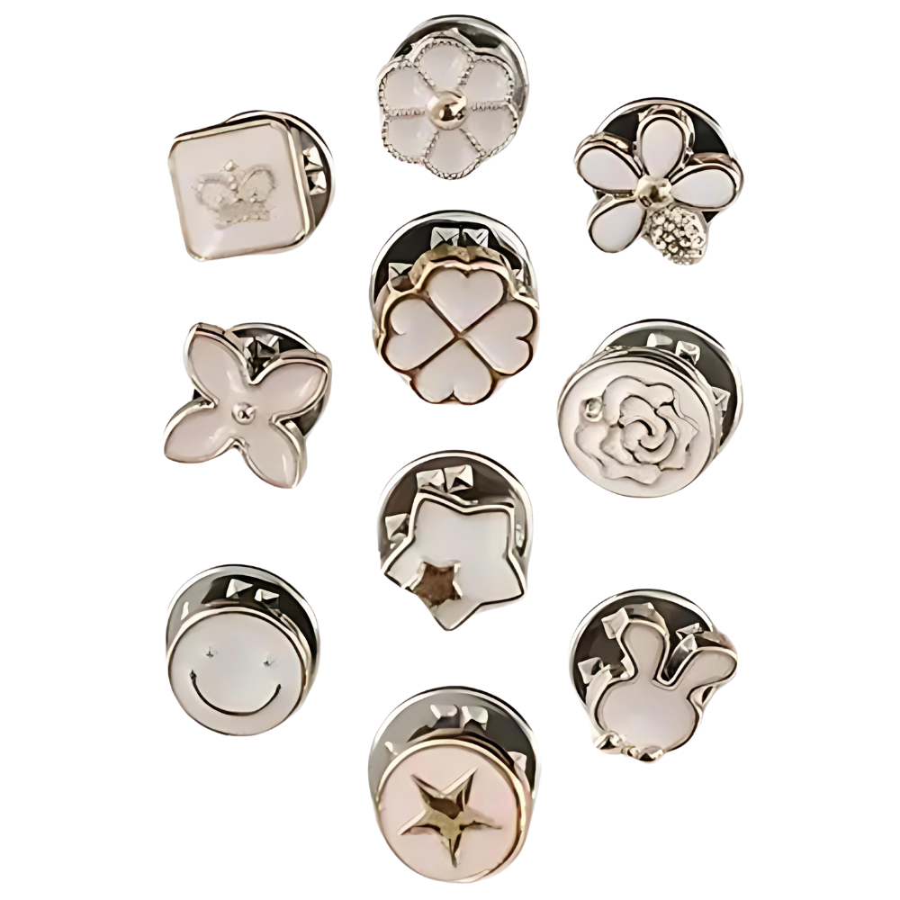 Elegant No-Sew Button Brooch Pins