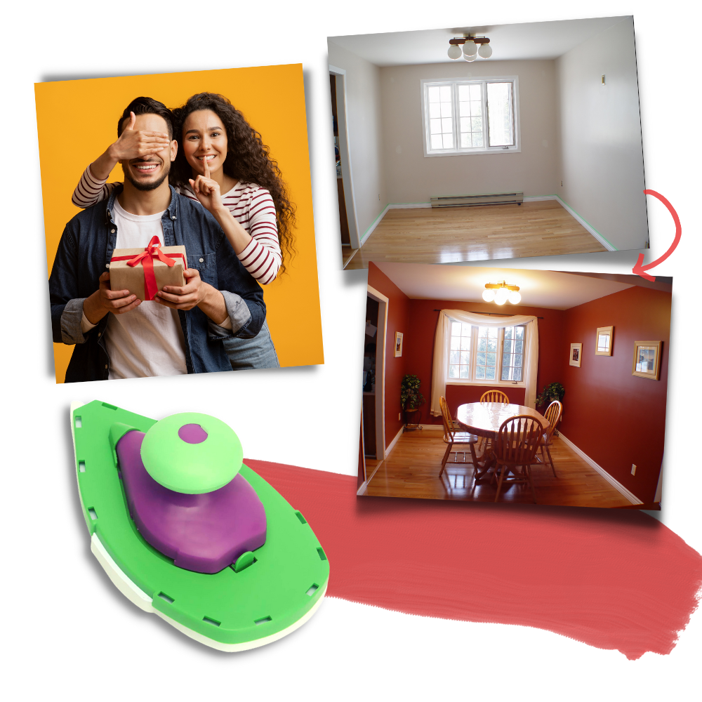 Paint Edger Set 4pcs Sponge Point and Decorative  - Ozerty