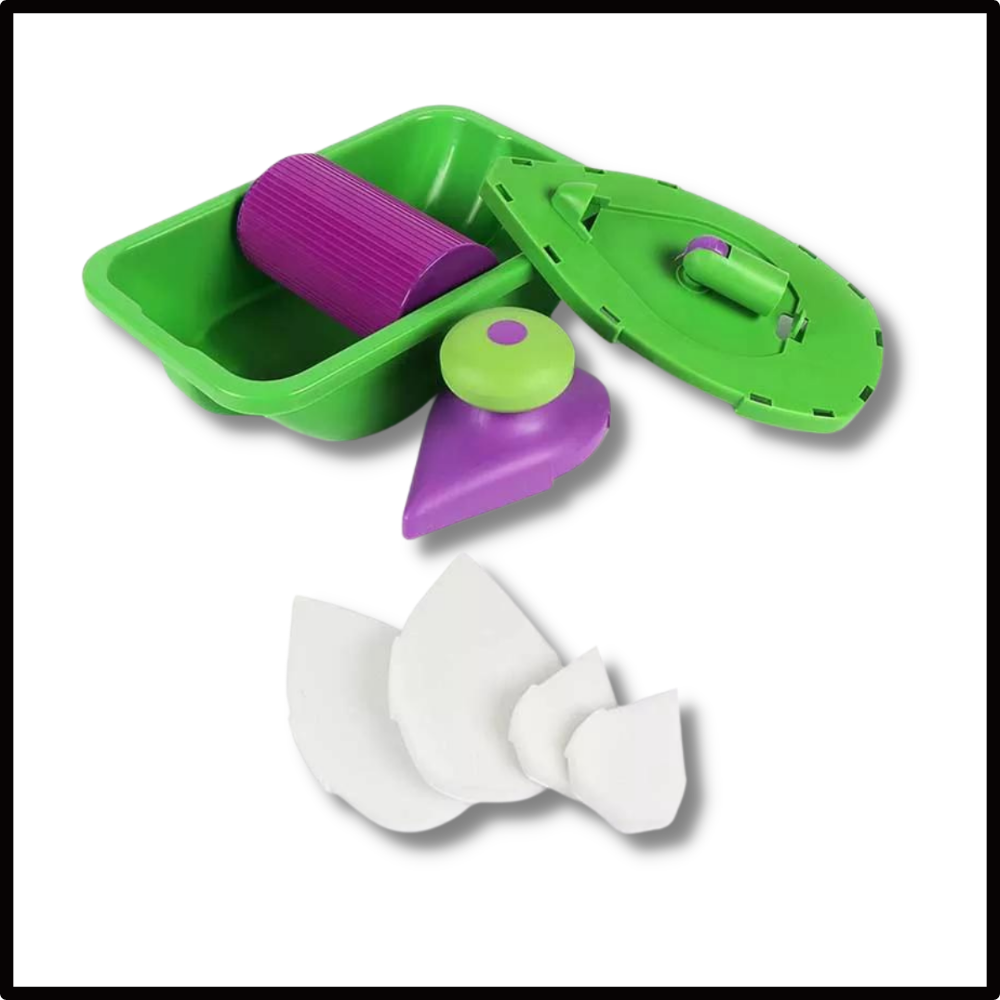 Paint Edger Set 4pcs Sponge Point and Decorative  - Ozerty